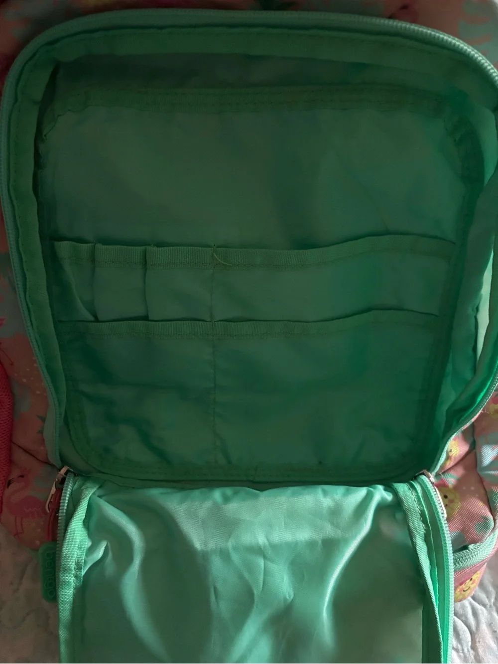 Bentgo Pink Pineapple & Flamingo Kids Backpack with Mint Trim